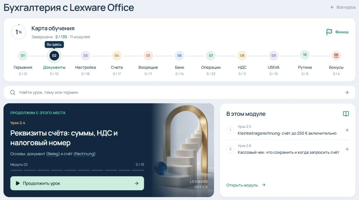 Учебный кабинет: карта обучения и текущий урок